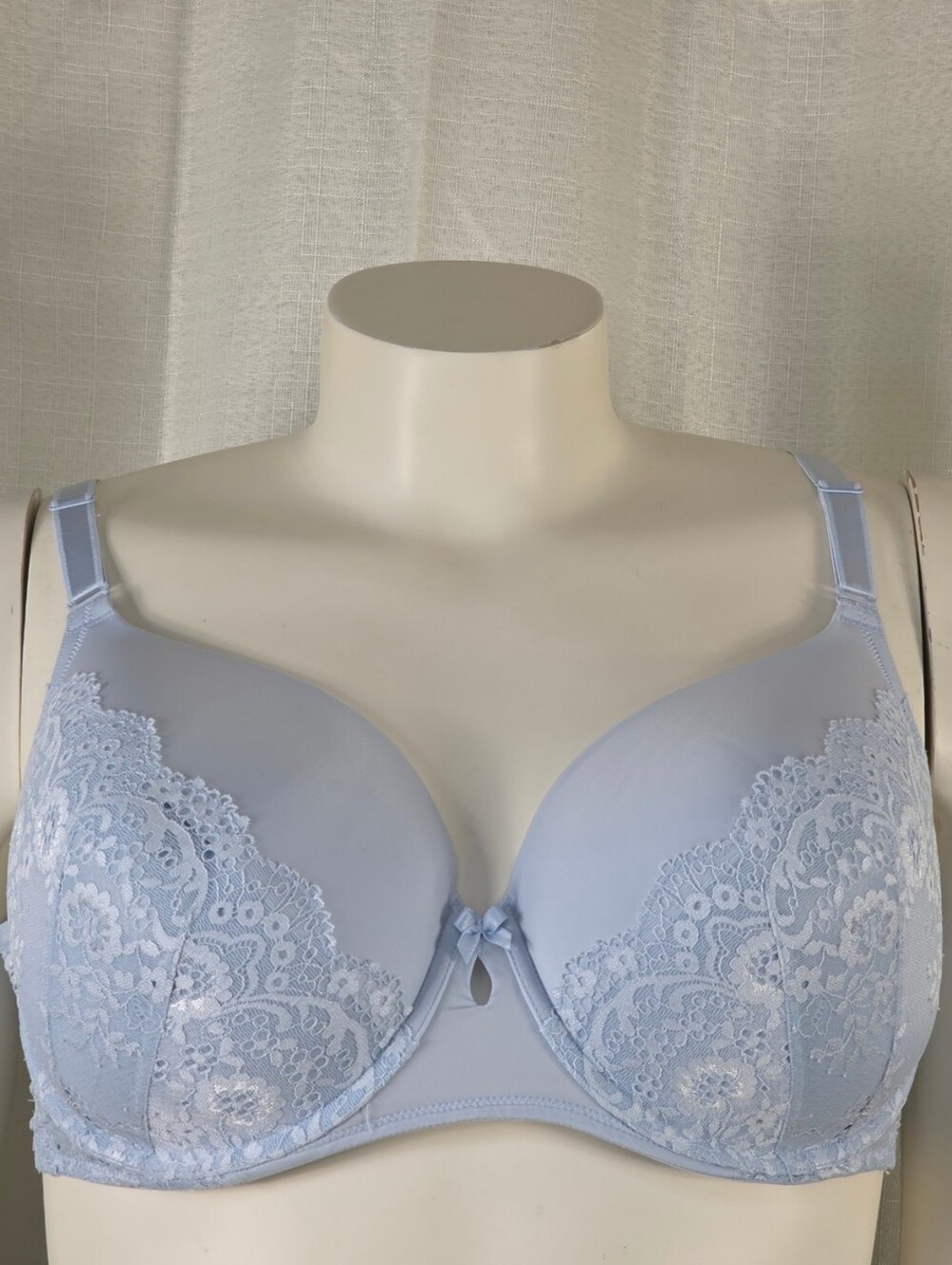 Torrid Perfect Coverage Lightly Lined Lace Bra Blue 46C
